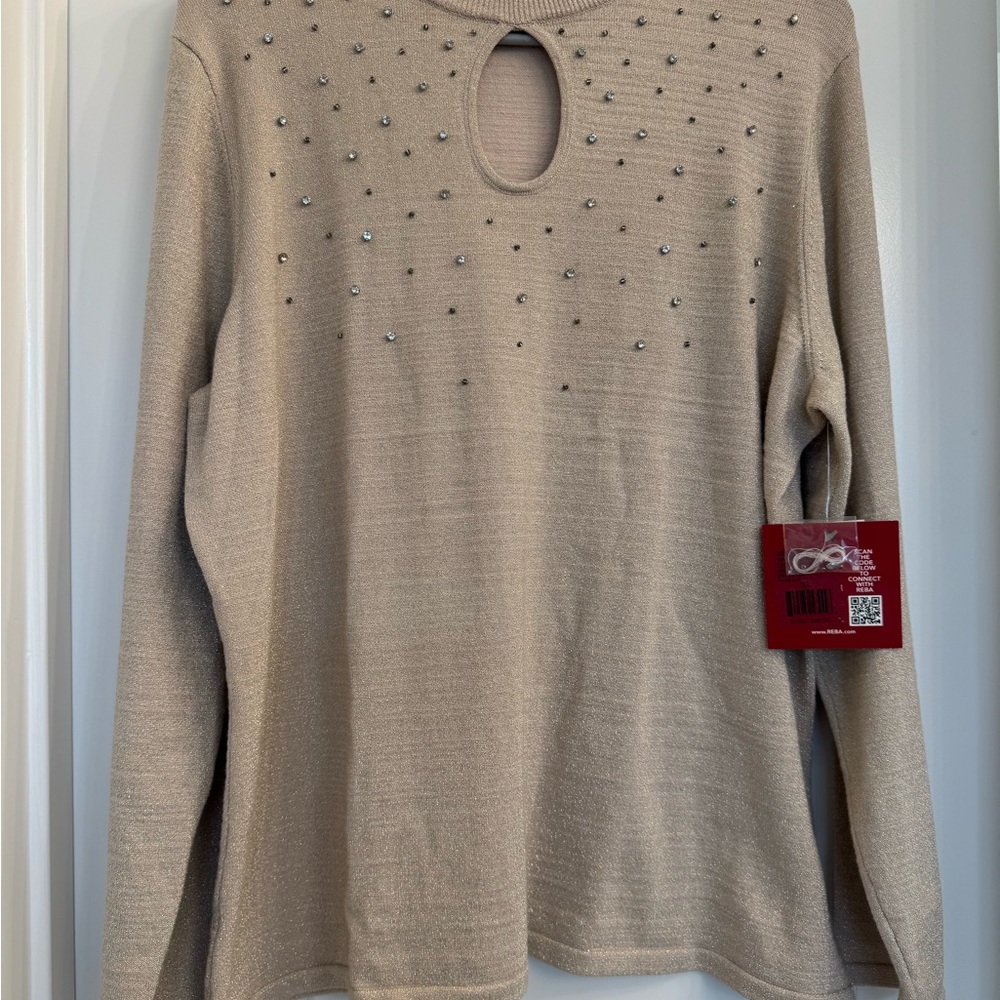 Elegant Gold Studded Women's Top